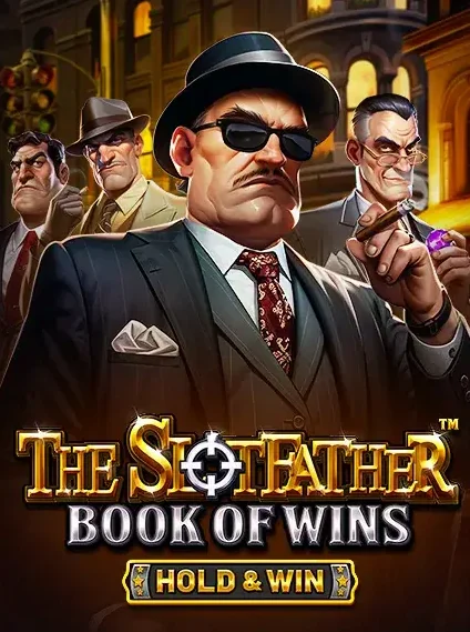 Decorative casino game artwork for DaytonaSpin: The Slotfather Book Of Wins Hold And Win